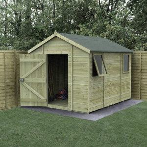 Timberdale Tongue & Groove Pressure Treated 8 x 10 Apex Shed (Two Windows)