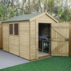 Timberdale Tongue & Groove Pressure Treated 6 x 10 Apex Shed (Two Windows)