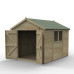 Timberdale Tongue & Groove Pressure Treated 8 x 10 Double Door Apex Shed (Two Windows)