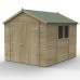 Timberdale Tongue & Groove Pressure Treated 8 x 10 Double Door Apex Shed (Two Windows)