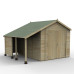 Timberdale Tongue & Groove Pressure Treated 8 x 10 Apex Shed with Log Store (Two Windows)