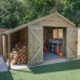 Timberdale Tongue & Groove Pressure Treated 8 x 10 Double Door Apex Shed (Two Windows)