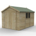 Timberdale Tongue & Groove Pressure Treated 8 x 12 Double Door Apex Shed (Two Windows)