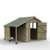 Timberdale Tongue & Groove Pressure Treated 6 x 8 Apex Shed with Log Store (Two Windows)