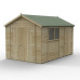 Timberdale Tongue & Groove Pressure Treated 8 x 12 Double Door Combo Shed (Two Windows)
