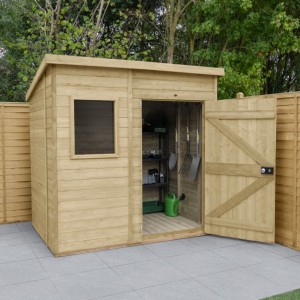 Timberdale Tongue & Groove Pressure Treated 7 x 5 Pent Shed (One Window)