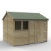 Timberdale Tongue & Groove Pressure Treated 10 x 8 Reverse Apex Shed (Two Windows)