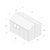 Timberdale Tongue & Groove Pressure Treated 12 x 8 Reverse Apex Double Door Shed (Two Windows)