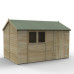 Timberdale Tongue & Groove Pressure Treated 12 x 8 Reverse Apex Shed (Two Windows)
