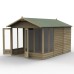 4Life Overlap Pressure Treated 8 x 12 Double Door Apex Summerhouse