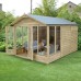 4Life Overlap Pressure Treated 8 x 12 Double Door Apex Summerhouse