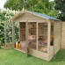 4Life Overlap Pressure Treated 8 x 6 Double Door Apex Summerhouse