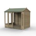 4Life Overlap Pressure Treated 8 x 6 Double Door Reverse Apex Summerhouse