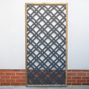 Grey Painted Lattice 180 x 90cm