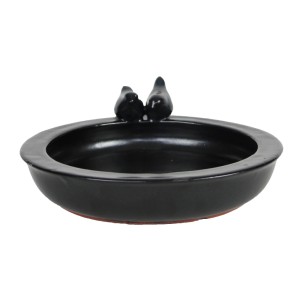 Round Ceramic Bird Bath