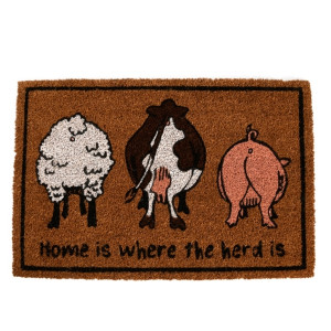 Home Is Where The Herd Is Coir Doormat