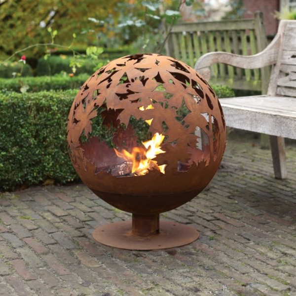 Autumn Leaves Fire Globe