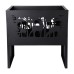 Deer Silhouette Rectangular Fire Basket