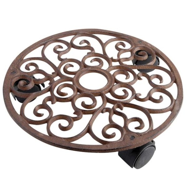 Round Cast Iron Plant Mover