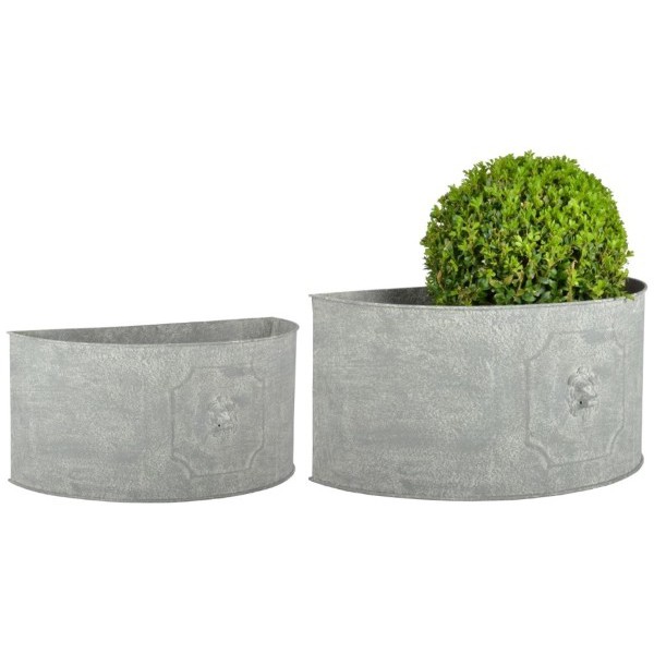 Semicircle Lion Planters (Set Of 2)