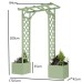 Wooden Arch with Planters