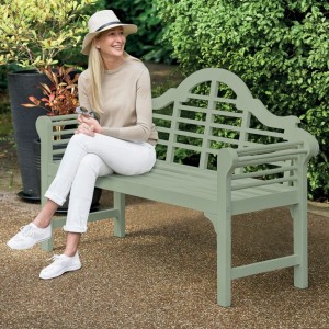 Lutyens 2 Seater Bench - Sage Green