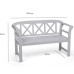 Bewdley Pearl White 2 Seater Garden Bench
