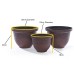 Antique Brown Planters - Set Of 3