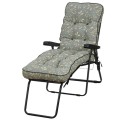 Country Teal Padded Sun Lounger