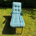 Sandbanks Blue Deluxe Sun Lounger