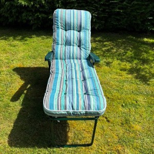 Sandbanks Blue Deluxe Sun Lounger