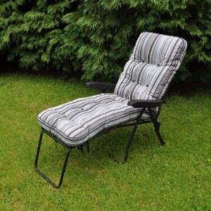 Sandbanks Grey Deluxe Sun Lounger