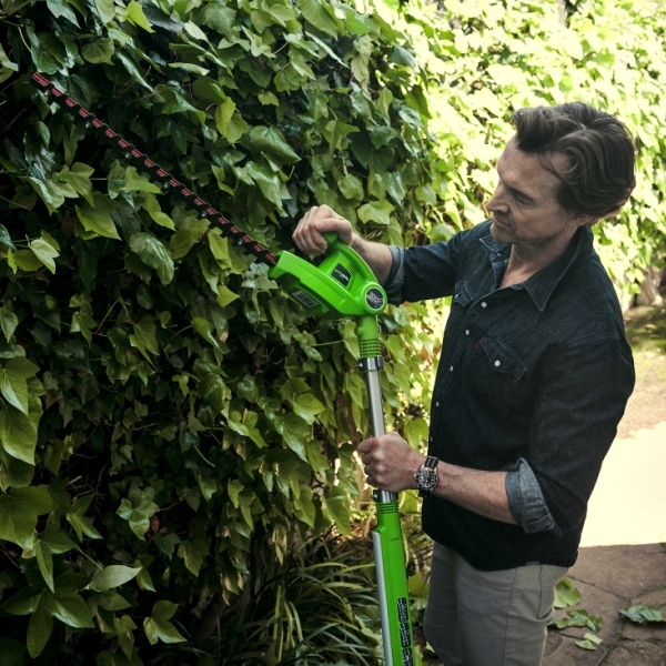 Greenworks extended reach sales hedge trimmer
