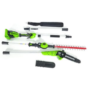 Greenworks 40V Cordless Long Reach Pole Pruner & Hedge Trimmer