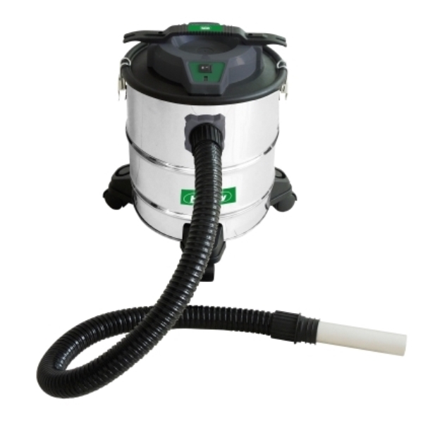 1200W 15 Litre Stainless Steel Ash Vacuum with Wheels incl. Hepa Filter