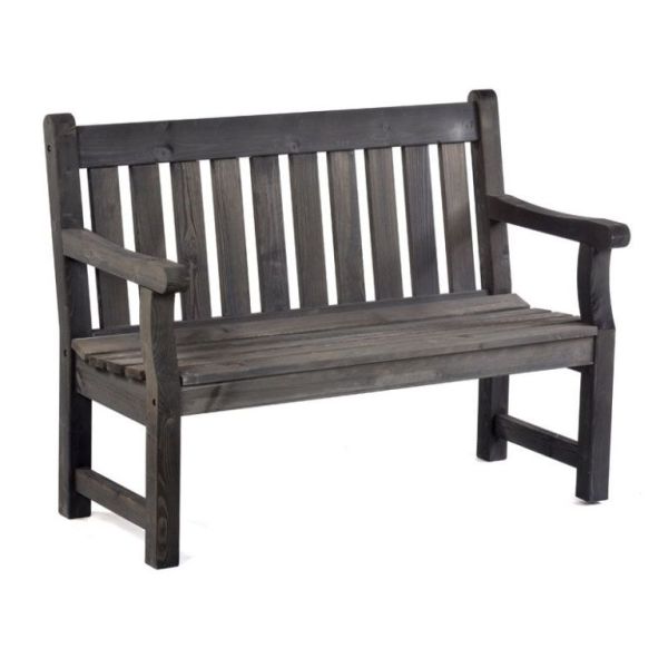 Darwin Dark Grey 2 Seater Garden Bench
