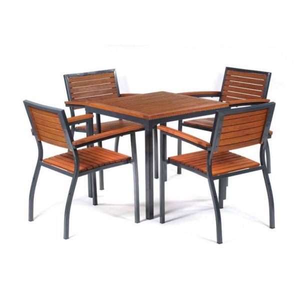 Dorset 75cm Square Patio Dining Set with Armchairs
