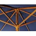 2.5m Wood Pulley Parasol - Navy Blue