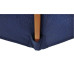 2.5m Wood Pulley Parasol - Navy Blue