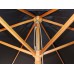 2.5m Wood Pulley Parasol - Black