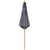 2.5m Wood Pulley Parasol - Dark Grey