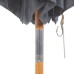 2.5m Wood Pulley Parasol - Dark Grey