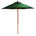 2.5m Wood Pulley Parasol - Green