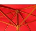 2.5m Wood Pulley Parasol - Red