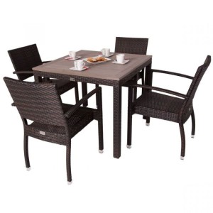 Apollo Square Rattan Dining Set - 4 Seater