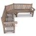 Queensbury Teak Corner Garden Bench (Fully Assembled)