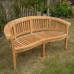 Windsor Teak 3 Seater Curved Bench (Fully Assembled)