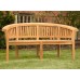 Windsor Teak 3 Seater Curved Bench (Fully Assembled)