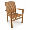 Harston Teak Patio Stacking Armchair