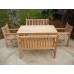 Warwick Teak Bench Rectangular Patio Dining Set